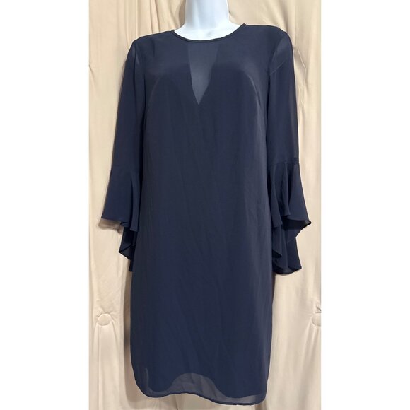 Vince Camuto Navy Dress Amazing Flowy Size 4 Fully Lined - Picture 1 of 4